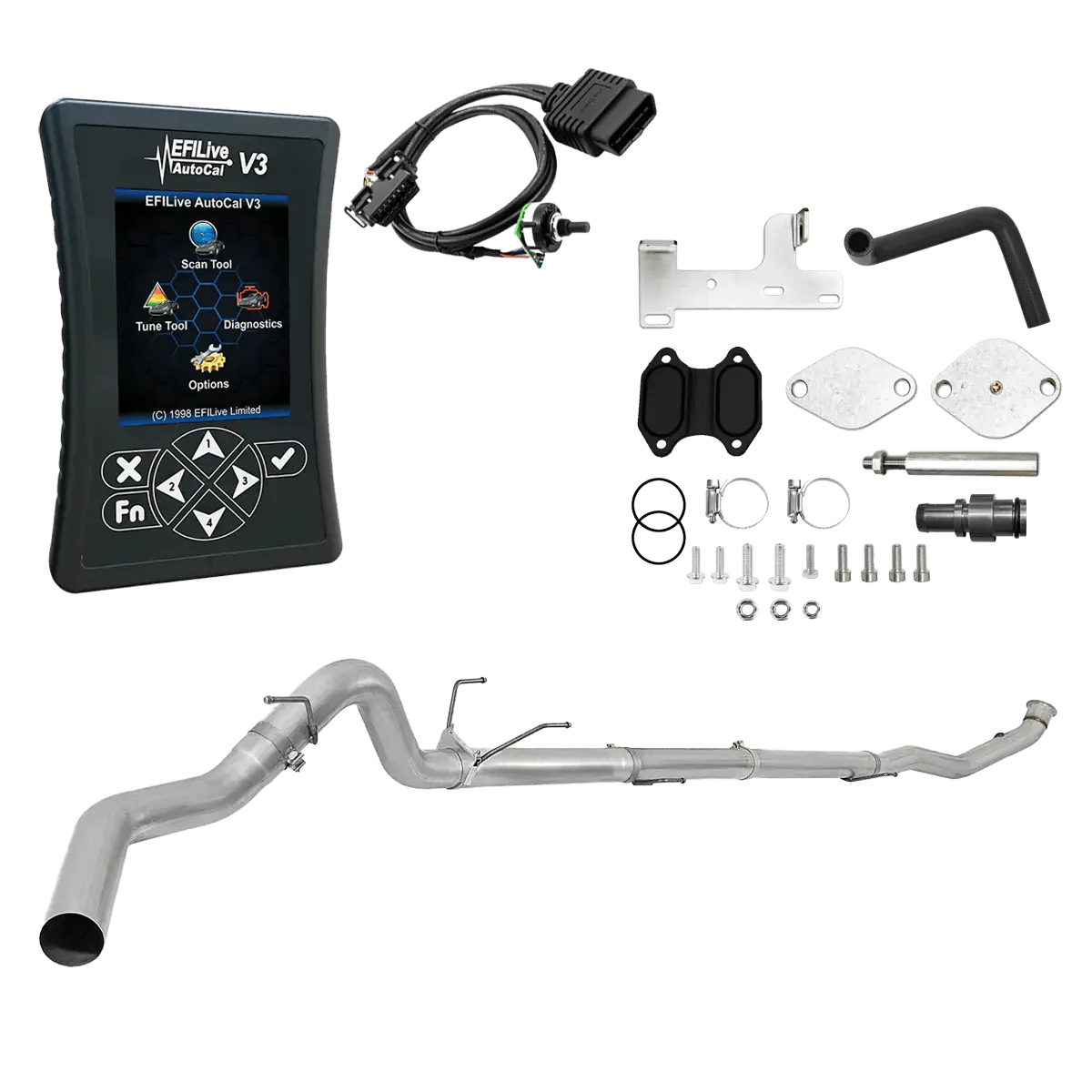 Tuner Depot All-in-one Kit 2013-2017 6.7L RAM Cummins (CME) / 4-inch Downpipe Back Ram Cummins 6.7L All-in-One DPF/DEF/EGR Delete Kit (2013-2021)