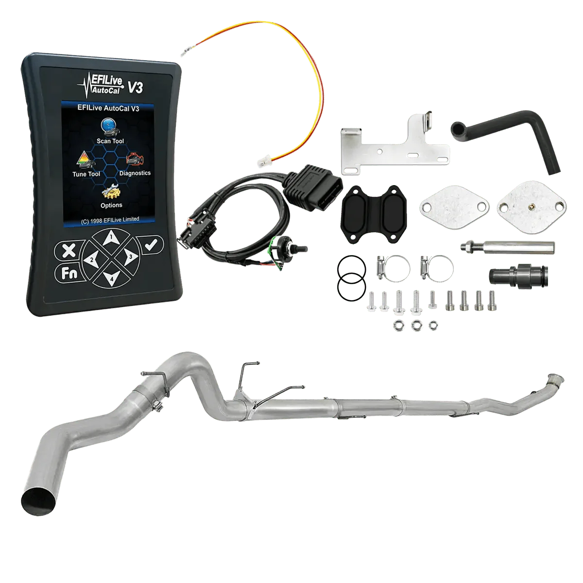 Tuner Depot All-in-one Kit 2018 6.7L RAM Cummins (CME) / 4-inch Downpipe Back Ram Cummins 6.7L All-in-One DPF/DEF/EGR Delete Kit (2013-2021)